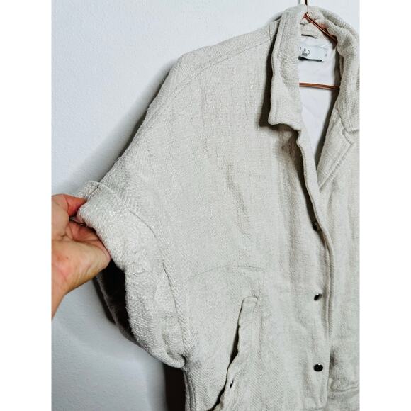 IRO Off-White Linen Blend Dropped Sleeves Oversized IIija Jacket size 42 - Picture 12 of 16